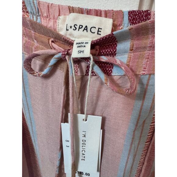 NWT L. Space Stripe Front Slit Split Leg Cali Pants Size S - Picture 9 of 11